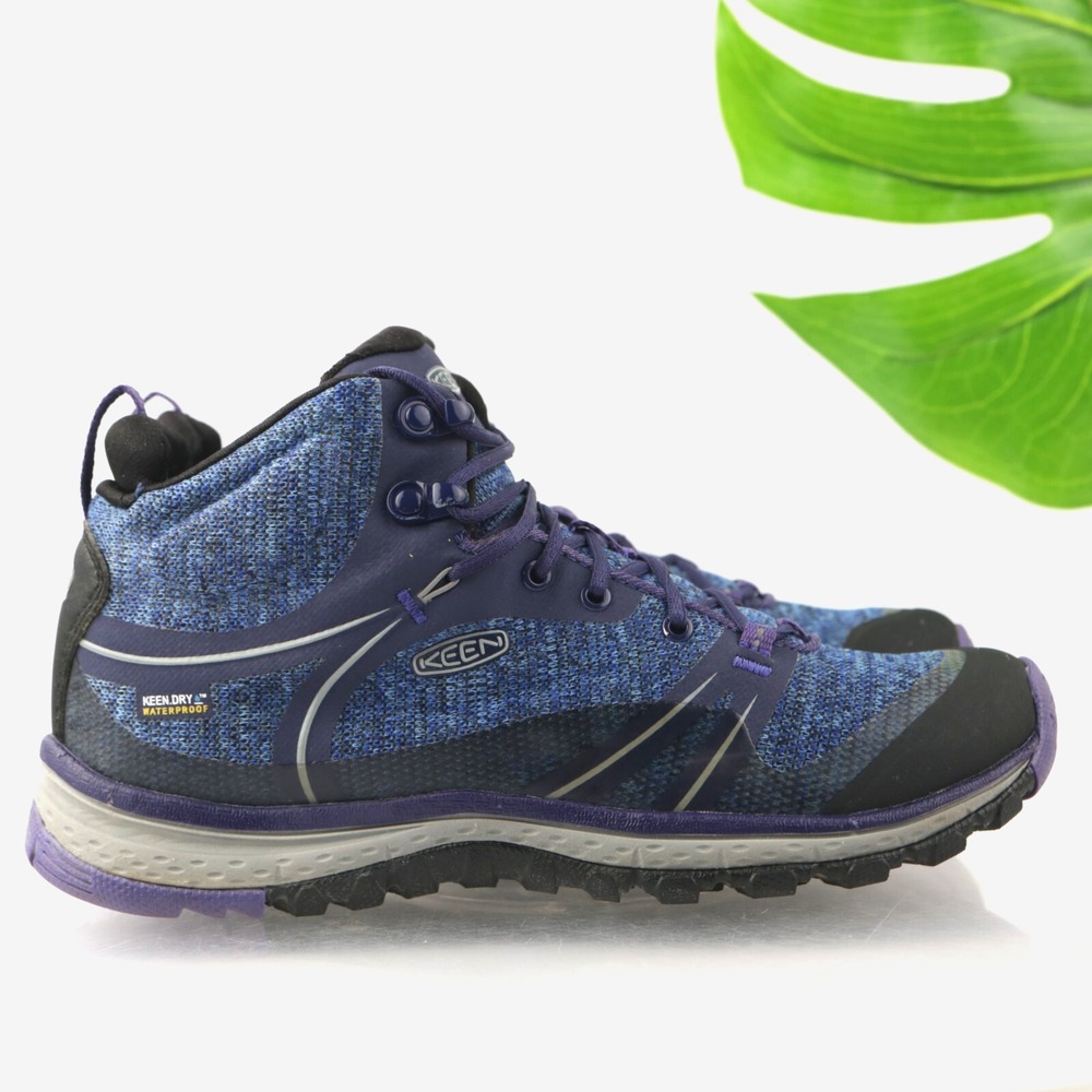 KEEN Womens Terradora Hiking Boots Size 7 Blue Waterproof Lace Up Sneakers Shoes